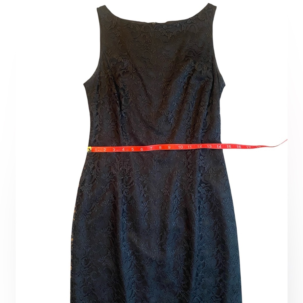 Address Maggy Elegant Black Lace Midi Dress, Size 6, Polyester, Lined - Picture 6 of 7
